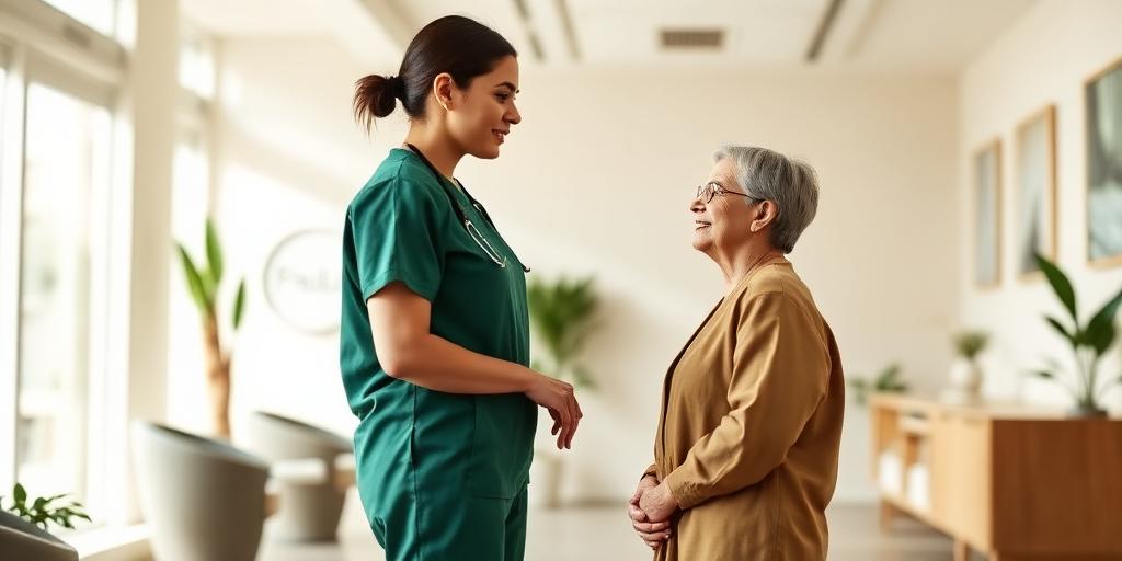 Clinician welcoming a client at a Vervé Wellness visit